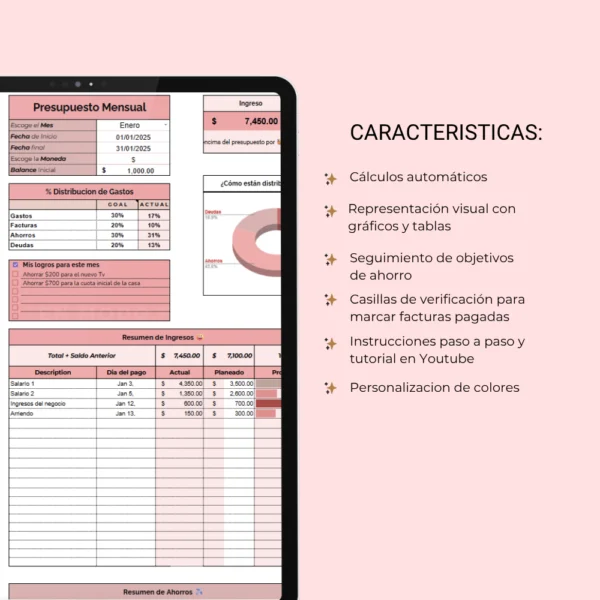Plantilla de Presupuesto Mensual